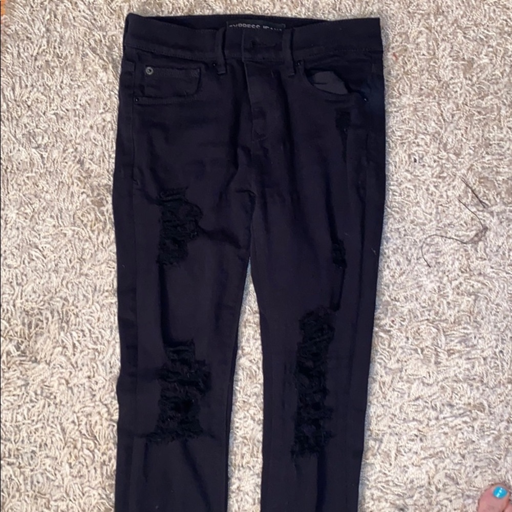Express distressed jeggings
